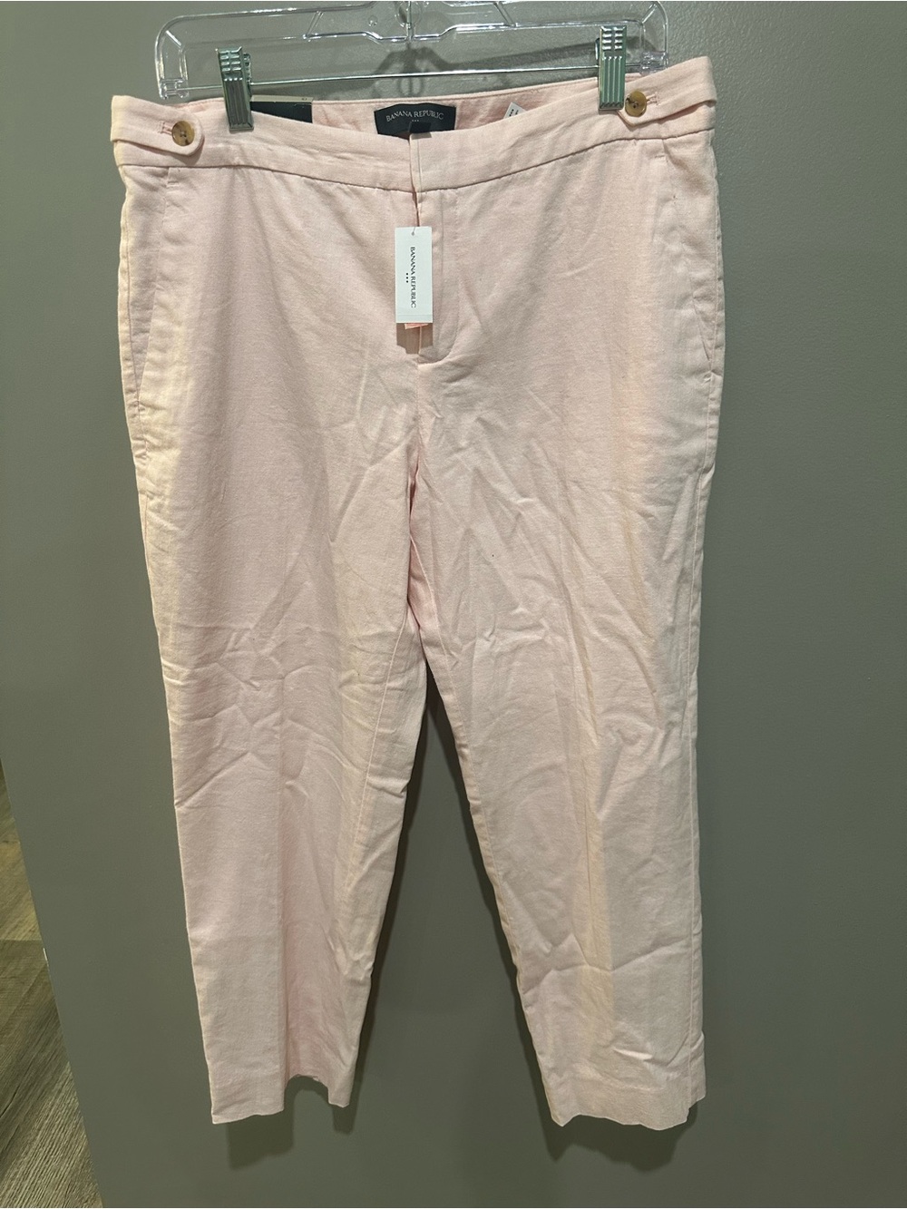 Banana Republic Light Pink Cropped Tailored Pants